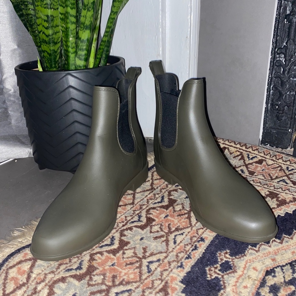 Olive Green Rain Boots